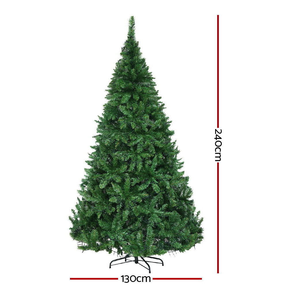 8ft 2.4m 1488 LED Christmas Tree Xmas Tree Decorations 8 Light Modes - Warm White