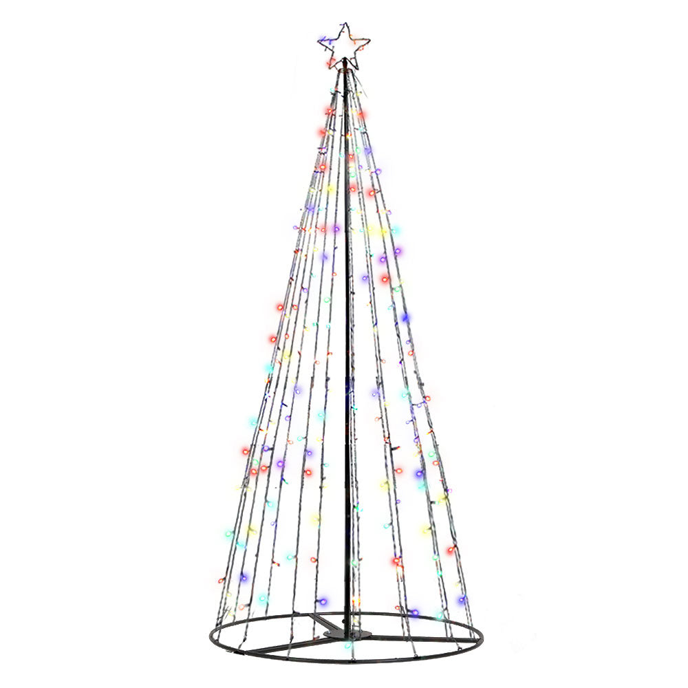 12 ft 3.6m 400 LED Solar Christmas Tree Xmas Tree Decor 8 Light Modes - Multi Colour