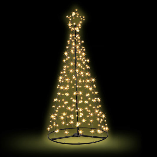 7ft 2.1m 264 LED Solar Christmas Tree Xmas Tree Decorations 8 Light Modes - Warm White