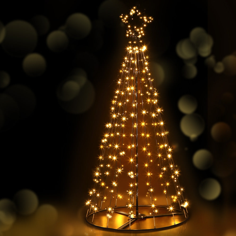 7ft 2.1m 264 LED Solar Christmas Tree Xmas Tree Decorations 8 Light Modes - Warm White