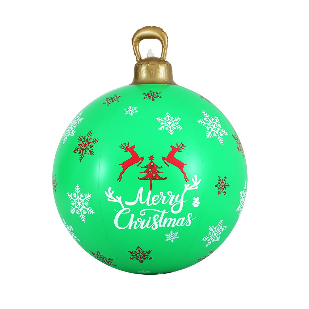 Merry Giant Bauble Ball Christmas Inflatable Ball Bauble Outdoor Decoration Green - 60cm
