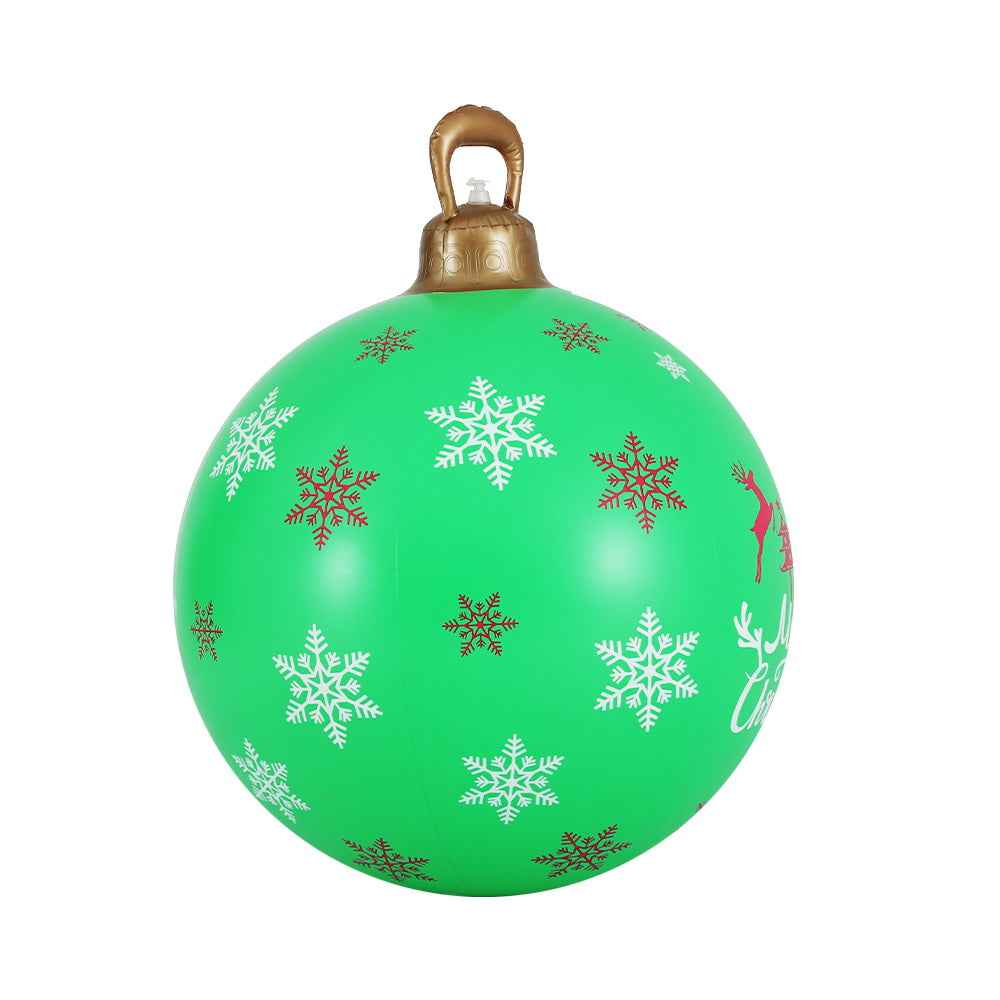 Merry Giant Bauble Ball Christmas Inflatable Ball Bauble Outdoor Decoration Green - 60cm