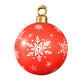 Snowflake Giant Bauble Ball Christmas Inflatable LED Outdoor Xmas Decoration Red - 60cm