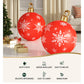 Snowflake Giant Bauble Ball Christmas Inflatable LED Outdoor Xmas Decoration Red - 60cm