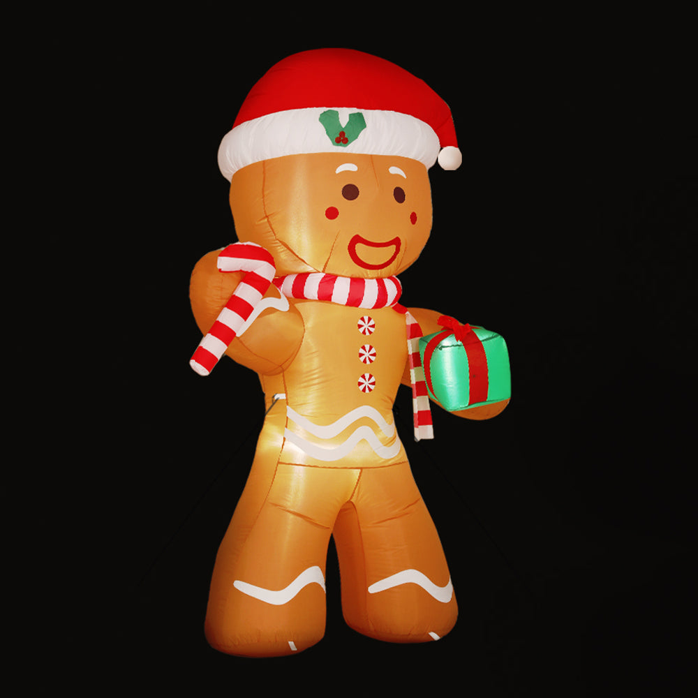 Christmas Inflatable Gingerbread Man 2.4M Illuminated Decorations