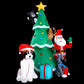 Santa Tree Christmas Inflatable Illuminated Xmas Decorations - 3M