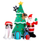 Santa Tree Christmas Inflatable Illuminated Xmas Decorations - 3M