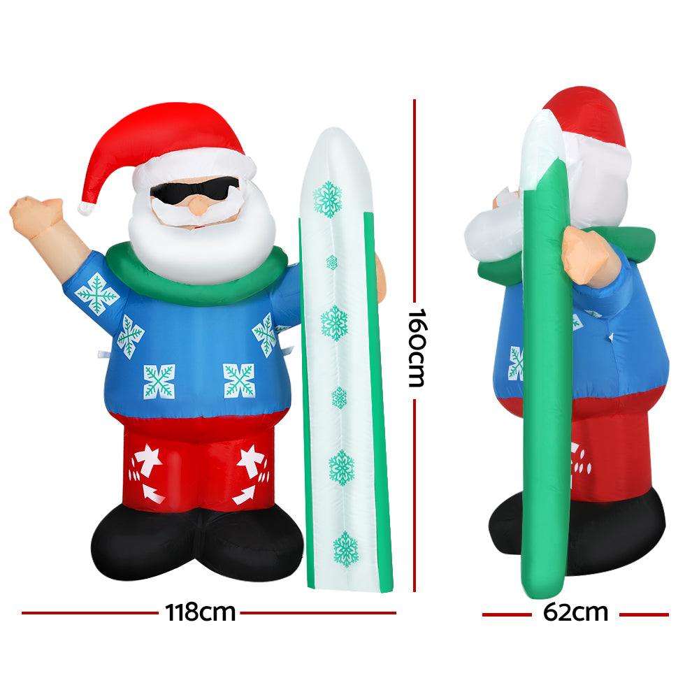 Santa Christmas Inflatable Illuminated Xmas Decorations - 1.6M