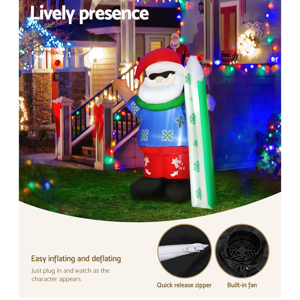 Christmas Inflatable Santa 1.6M Illuminated Decorations