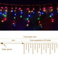12.5M Solar Christmas Lights Icicle String Light Multi Colour