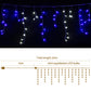 20M Christmas Lights Icicle Light 800 LED Blue White Decor