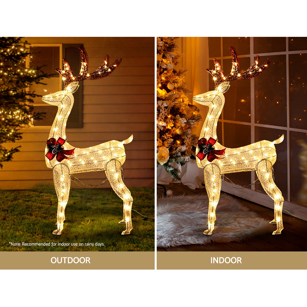 Christmas Lights 150cm Reindeer 100 LED Decorations