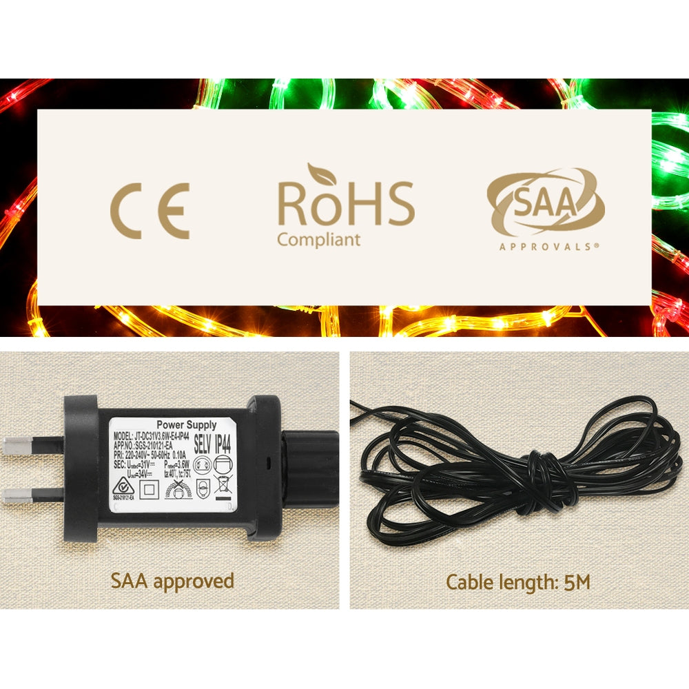 0.76M Christmas Lights 216 LED Bell Motif Light Decorations