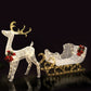 215 LED Christmas Lights Reindeer Sleigh Decorations