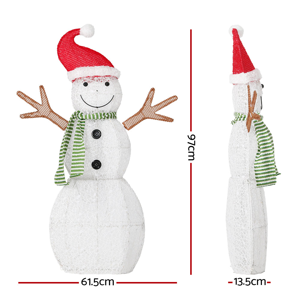 Christmas Lights 97cm Snowman 80 LED Decorations