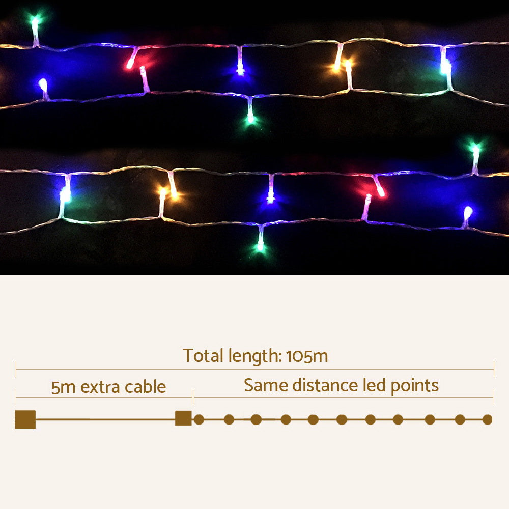 50M Christmas Lights String Light 500 LED Colourful