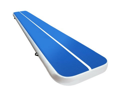 5mx1m Inflatable Air Track Mat 20cm Thick Gymnastic Tumbling Blue And White