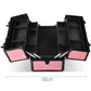 Portable Cosmetic Beauty Makeup Case - Diamond Pink