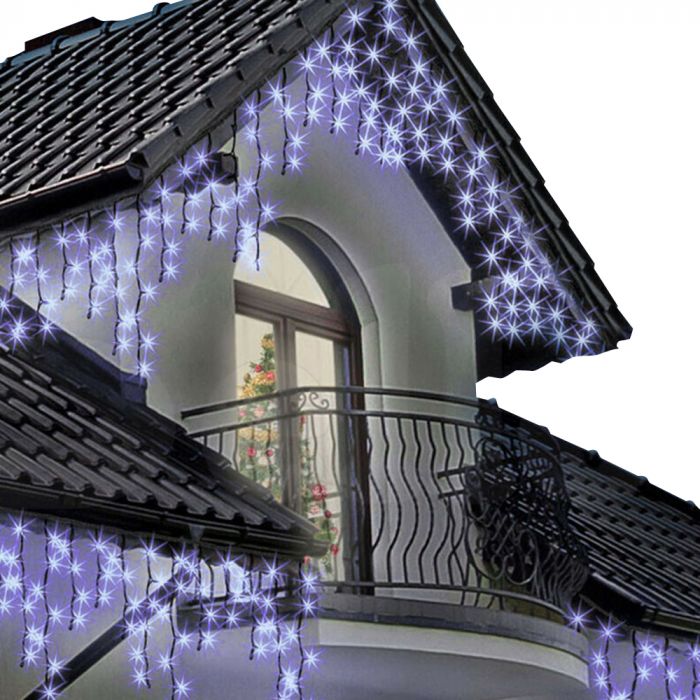 32M 800 LED Bulbs Curtain Fairy String Lights Outdoor Xmas Party Lights - Multicolour