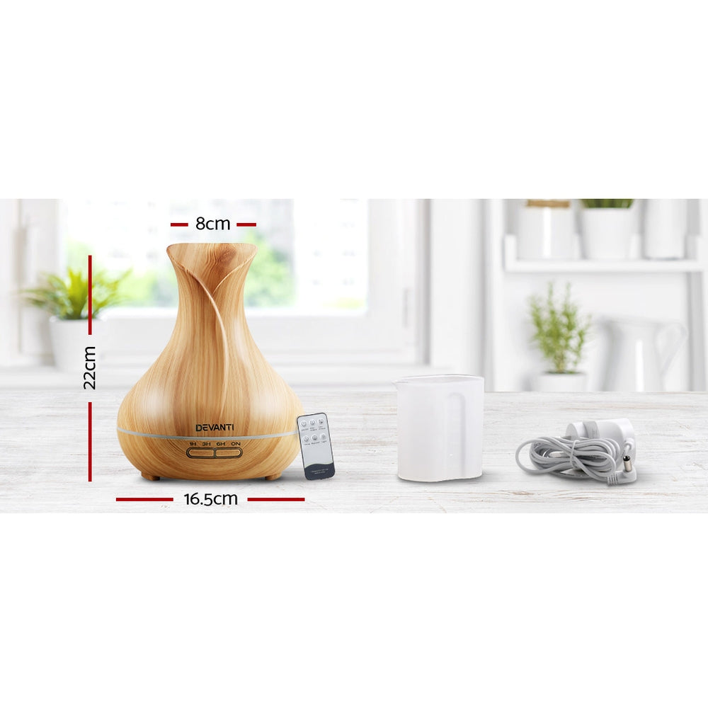 Aroma Diffuser Aromatherapy Light Wood 400ml