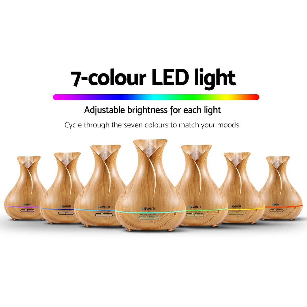 Aroma Diffuser Aromatherapy Light Wood 400ml