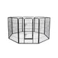 24'' 8 Panel Pet Dog Playpen Puppy Exercise Cage Enclosure Fence Cat Play Pen - Black