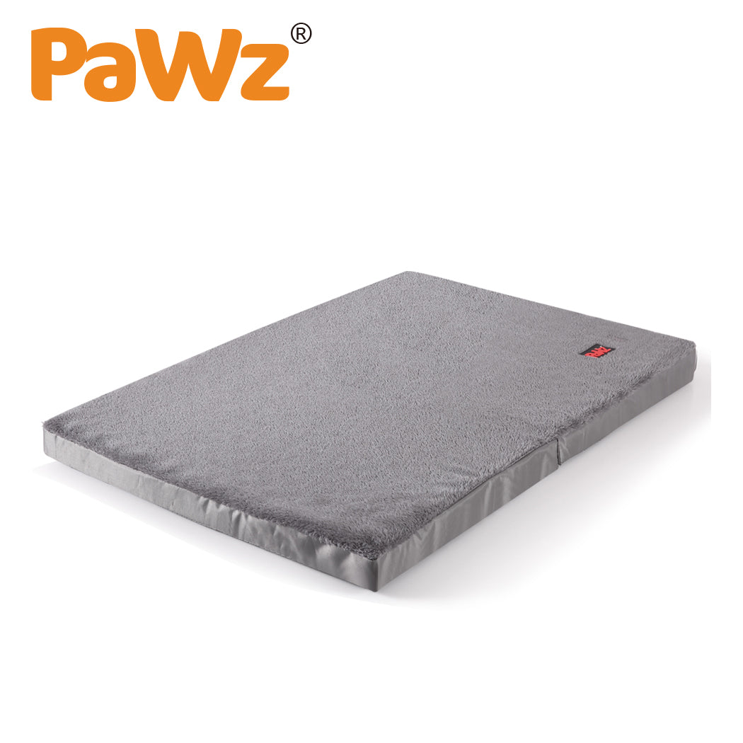 Borzoi Dog Beds Foldable Pet Soft Plush Cushion Pad - Black MEDIUM