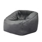 Bean Bag Chair Cover Soft Velvet Home Game Seat Lazy Sofa Cover Large - Dark Grey
