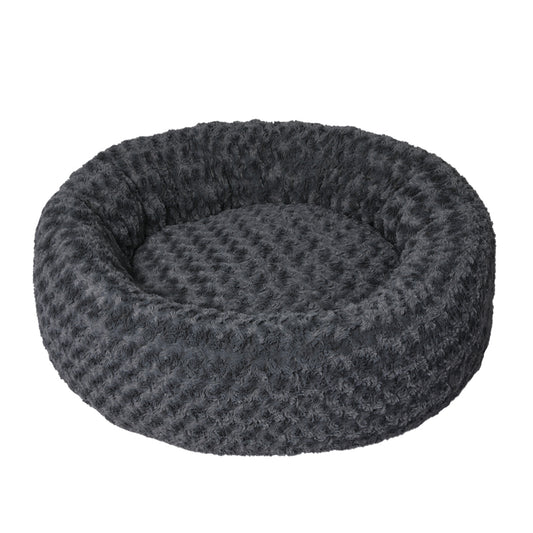 Bernese Dog Beds Calming Warm Soft Plush Pet Cat Cave Washable Portable - Dark Grey LARGE