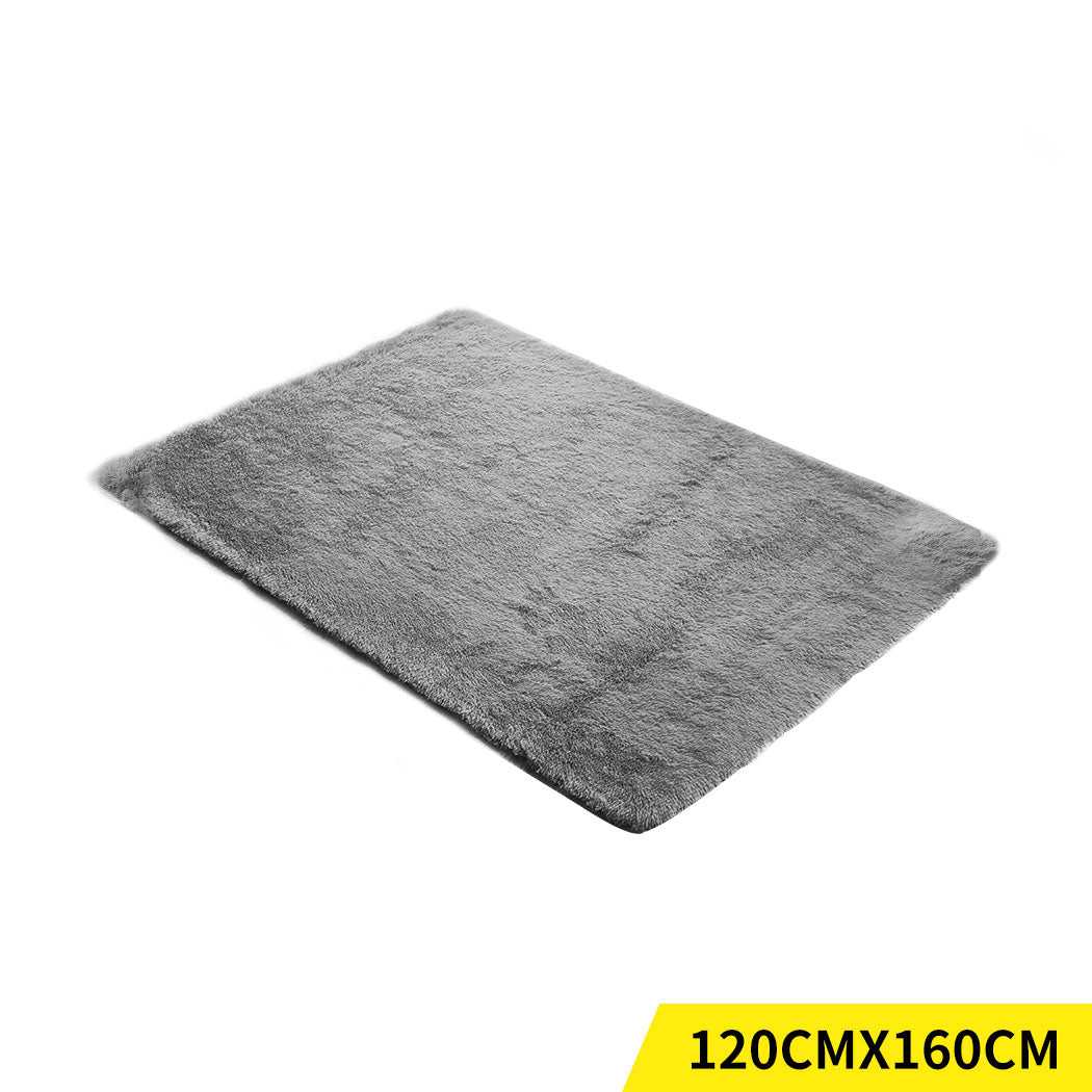 Cyrus 120x160 Designer Soft Shaggy Floor Confetti Rug Large - Grey