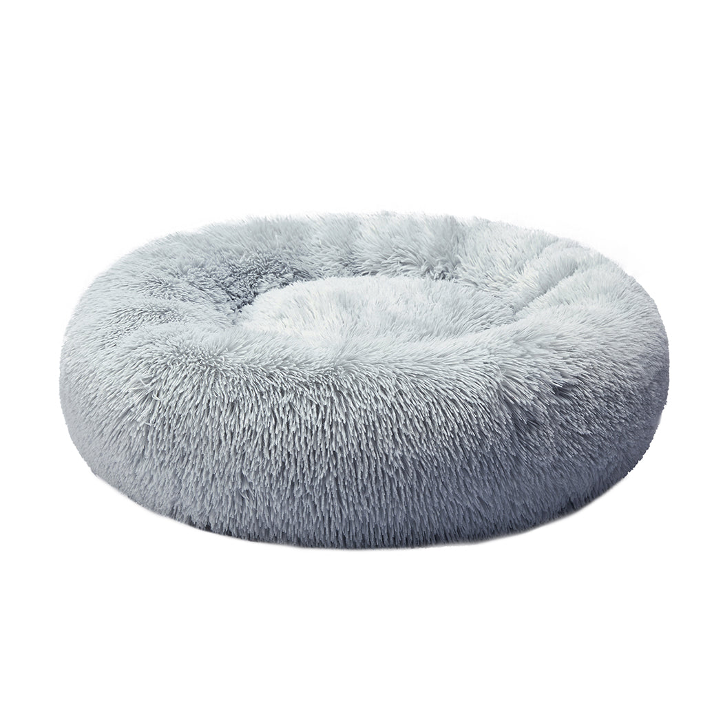 Molossus Dog Beds Pet Calming Donut Nest Deep Sleeping Bed - Light Grey XXXLARGE