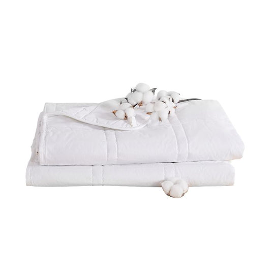 Wiley Weighted Soft Blanket Summer Cotton Heavy Gravity Adults Deep Relax Relief 5KG - White