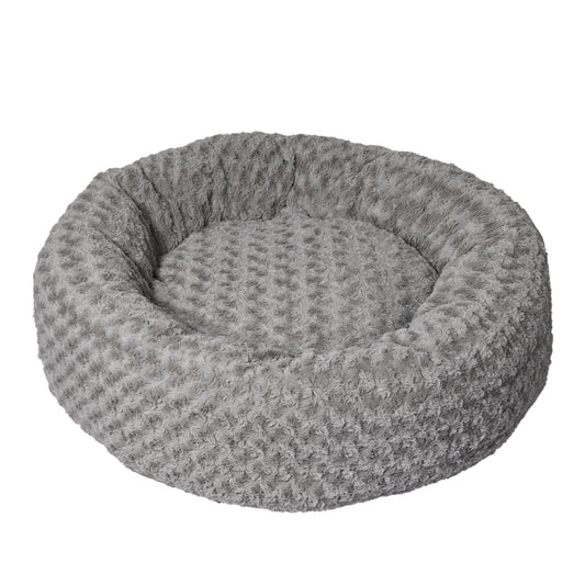 Bernese Dog Beds Calming Warm Soft Plush Pet Cat Cave Washable Portable - Grey LARGE
