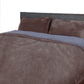 DOUBLE Luxury Bedding Two-Sided Quilt Cover with Pillowcase - Taupe