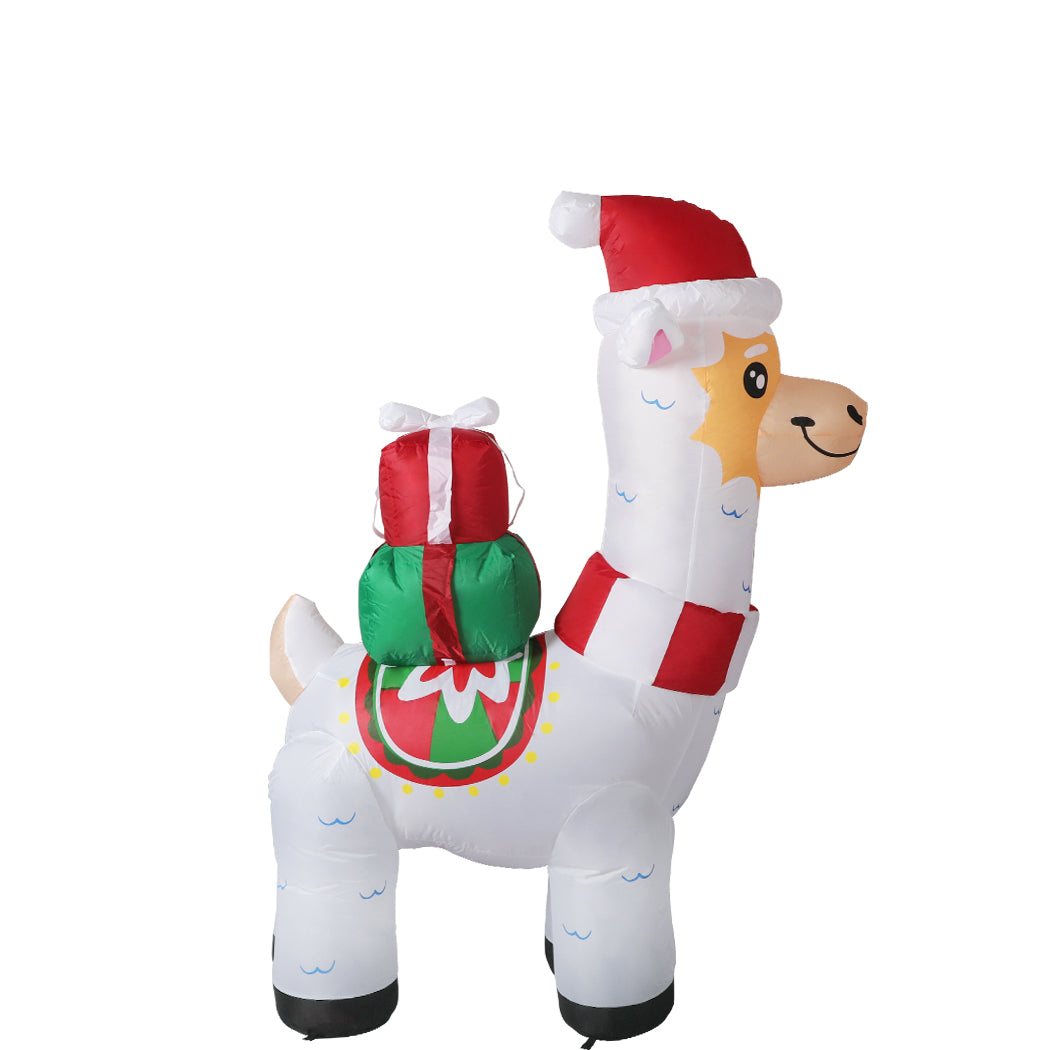 Alpaca 1.8M Christmas Inflatable Decorations Xmas LED Lights Xmas Party