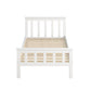 Mia Wooden Bed Frame Base Solid Timber Pine Wood White - Single