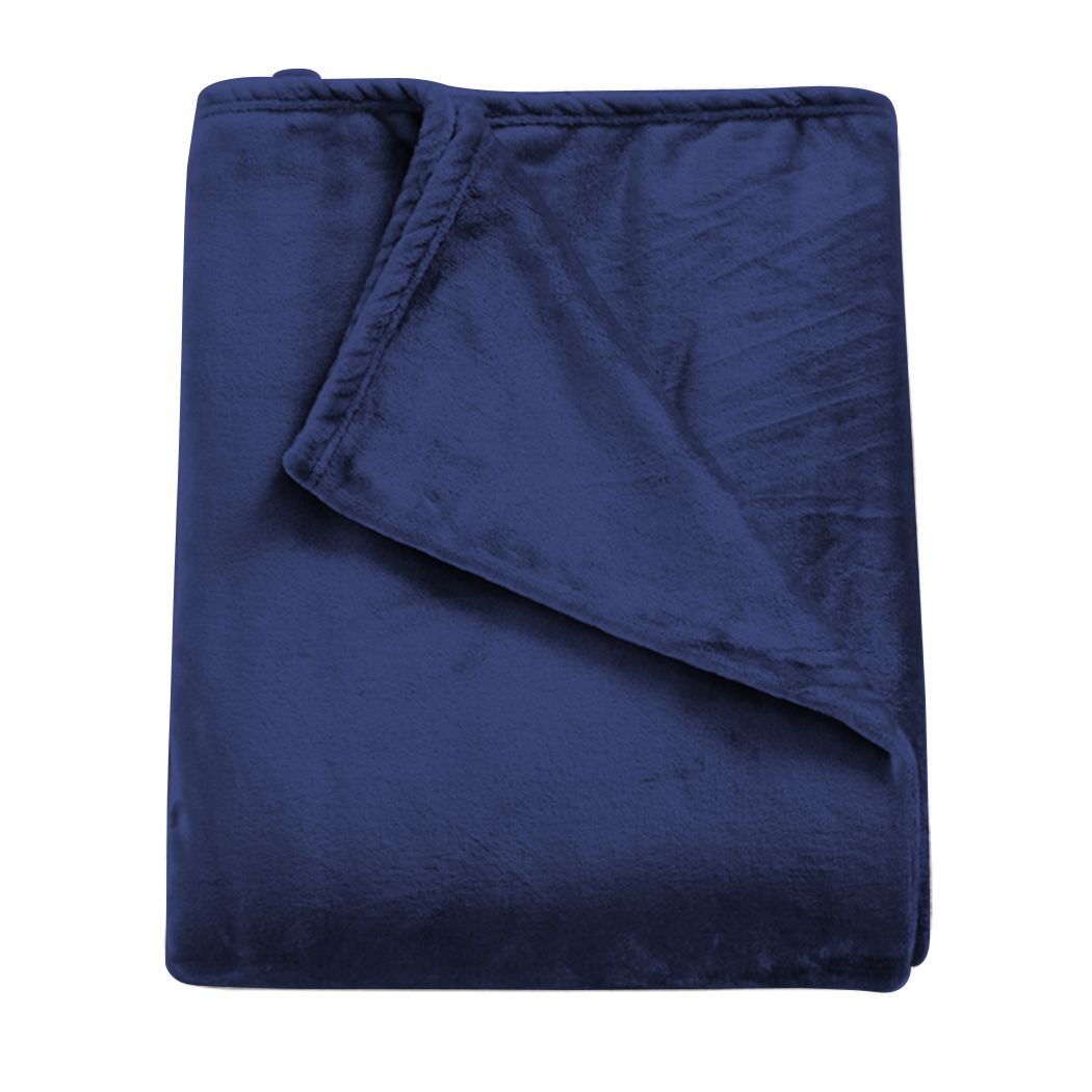 Waylon Throw Ultra-Soft Blanket 320gsm 220x240cm Warm - Navy