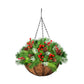 Christmas Hanging Basket Ornaments LED Lights Decor