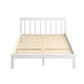 Arianne Wooden Bed Frame Base Full Size Timber White - Queen