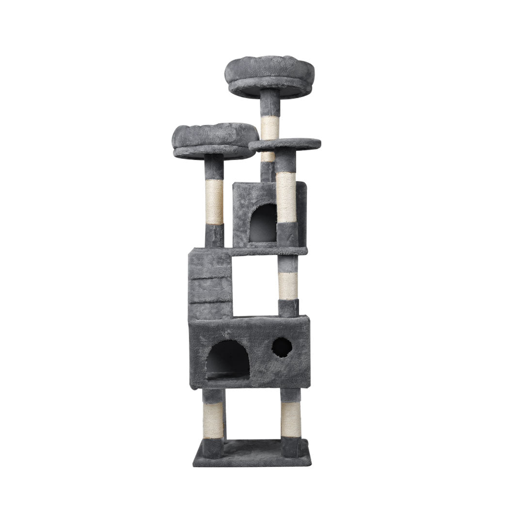 Cat Trees Scratching Post Scratcher For Large Cats Tower House Grey 140cm
