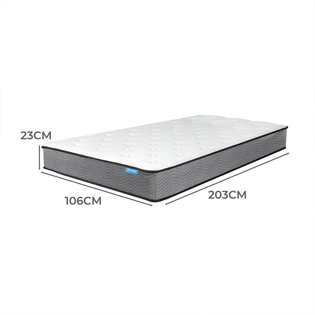 Fina 23cm Spring Mattress Pocket Bed Coil Sleep Foam Extra Firm - King Single