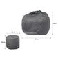 Bean Bag Chair Cover Home Game Seat Lazy Sofa Cover Large With Foot Stool - Dark Grey