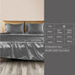 DOUBLE Sheets Fitted Flat Bed Sheet Pillowcases - Summer Grey