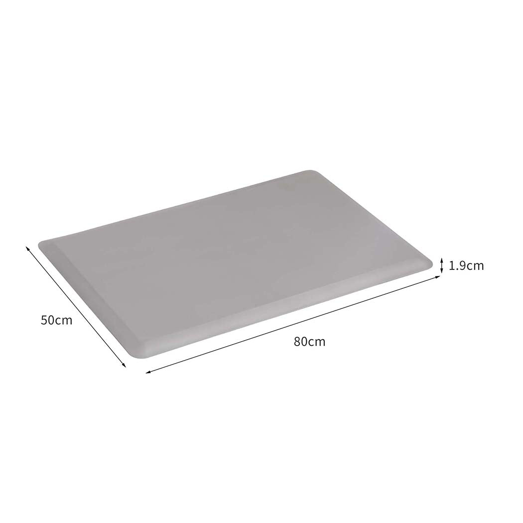 Hassan 50x80 Anti-Fatigue Standing Mat Desk Rug Kitchen Home Office Foam - Grey