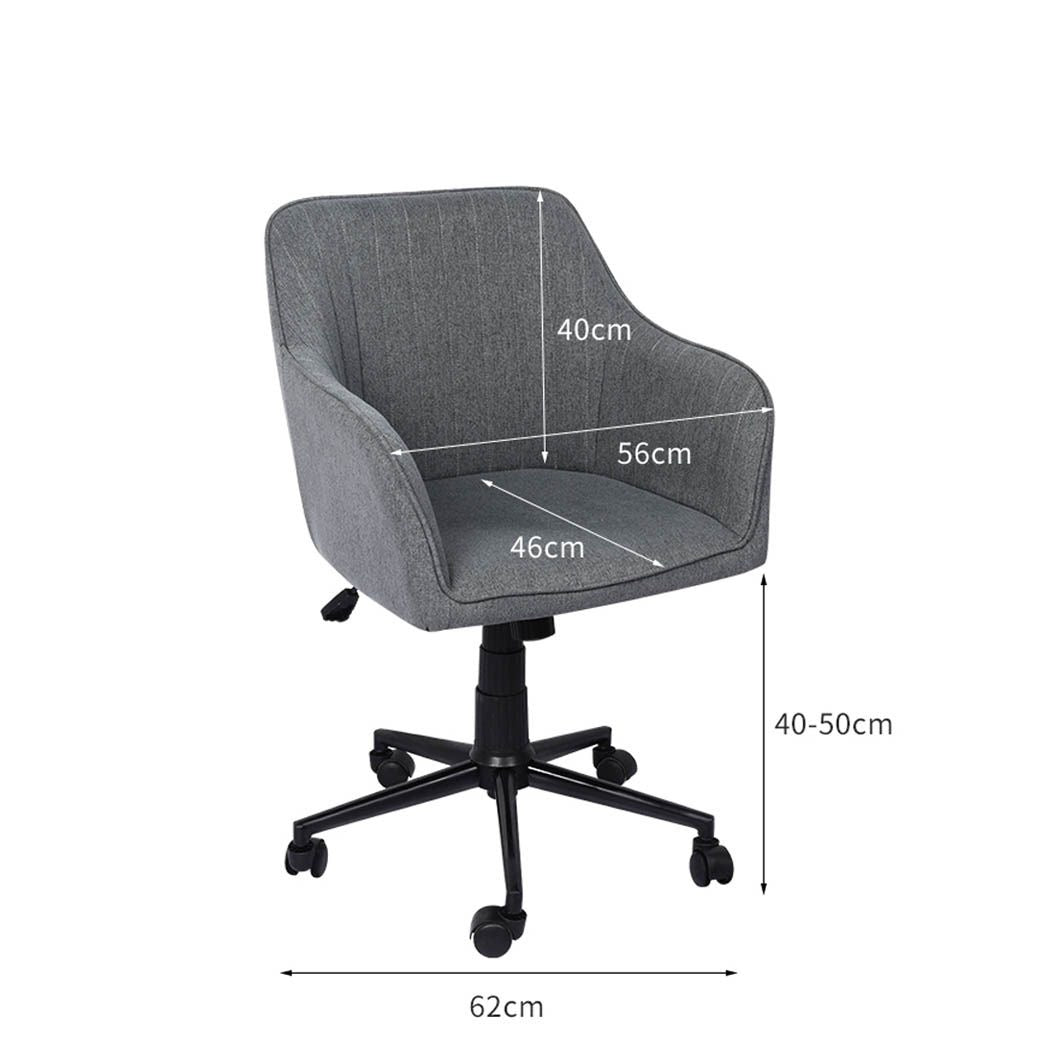 Cyrax Executive Gaming Office Chair Fabric Computer Adjustable Seat - Grey