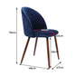 Cade Set of 2 Dining Chairs Seat Velvet French Provincial Kitchen Lounge - Navy