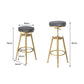 Set of 2 Reims Bar Stools Kitchen Stool Chair Swivel Barstools Velvet Padded Seat - Dark Grey
