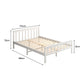 Mia Wooden Bed Frame Base Solid Timber Pine Wood White - Double