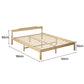 Ashley Wooden Bed Frame Base Solid Timber Pine Wood Natural no Drawers - Double