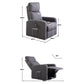 Odin Luxury Recliner Electric Massage Chair with Heat Function - Grey